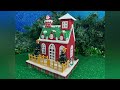 Casinha de Natal de papelão.Decoração de Natal Com Papelão - Новогодняя композиция из гофрокартона.