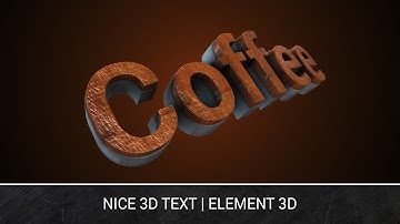 Nice 3D Text | Element 3D V2 | After Effects