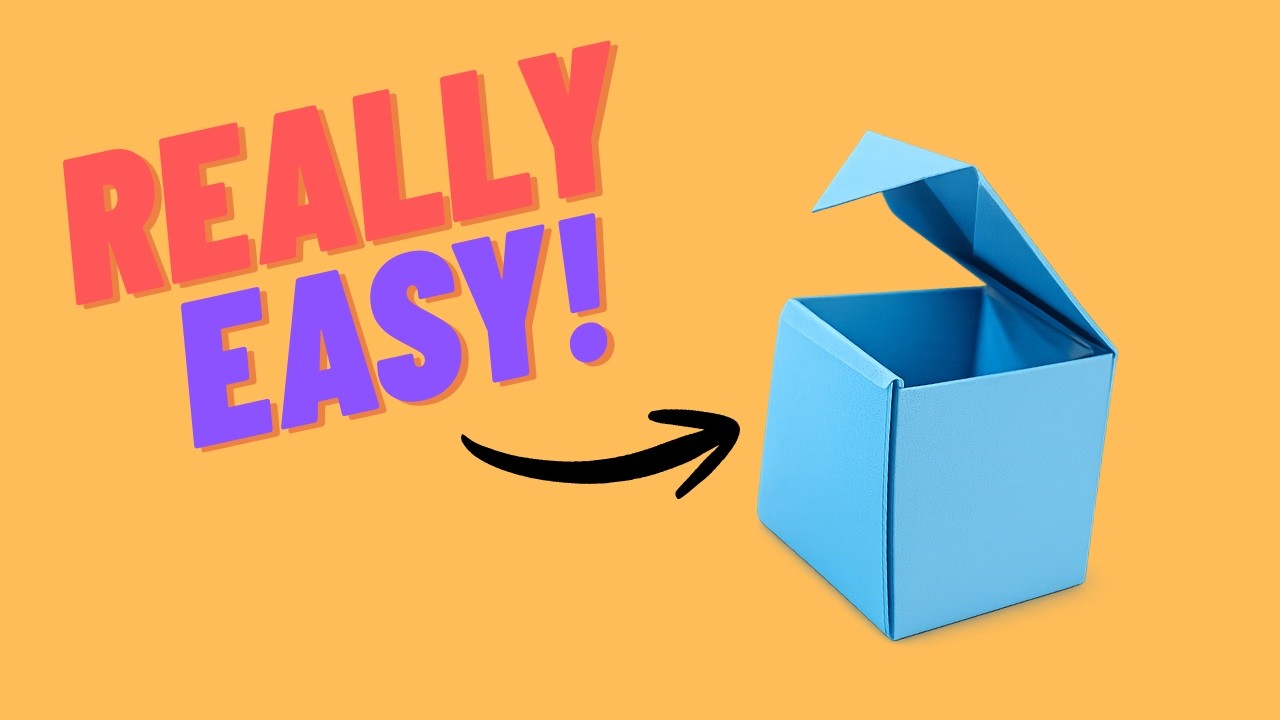 How to make an EASY origami box with a lid! - YouTube