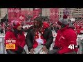 Mahomes arrives with Lombardi Trophy at Union Station for pep rally