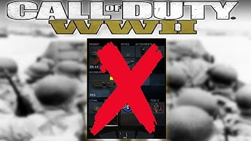 No Create A Class In Call of Duty World War 2