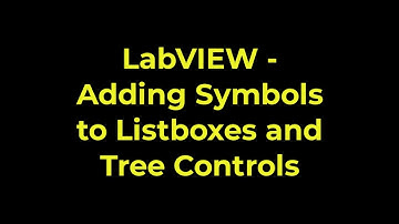 LabVIEW - Adding Symbols to Listboxes and Tree Controls