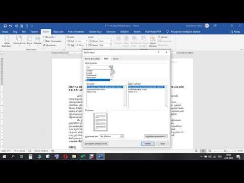 61) Sayfa Boyutunu Ayarlamak Microsoft Word