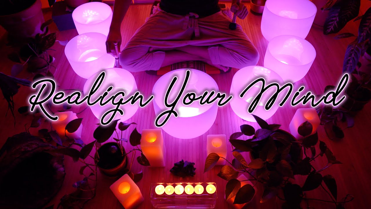 Realignment Sound Bath | Crystal Singing Bowls | Sleep | Meditation ...