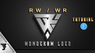 How To Make Monogram Logo Design RW or WR || Pixellab Tutorial