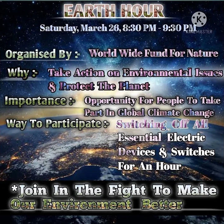 Earth Hour Day / 26th March