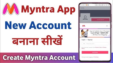 myntra app me account kaise banaye | how to create myntra account