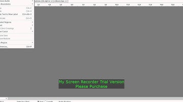 Welcome to Audacity - Layout and Recording - Menu Bar