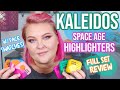 Kaleidos Makeup Space Age Highlighters: Full Set Review + Hand and Face Swatches | Lauren Mae Beauty