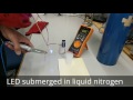 LED color change in liquid nitrogen
