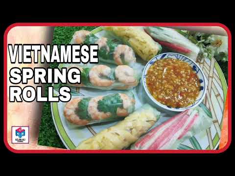 Vietnam Spring Rolls With Peanut Sauce Prawn Crab Stick Egg Popia Vietnam Dgn Sos Kacang Youtube