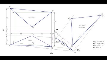 TD || True Shape of a Lamina/Triangle Typical WAEC Question Auxiliary View Method - CASE_2