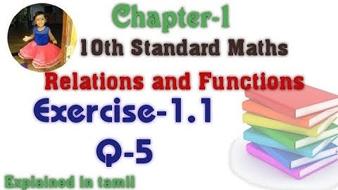 10th std maths New Syllabus(T.N)2020 Chapter-1 (Relations and Functions) Exercise-1.1 Question-5