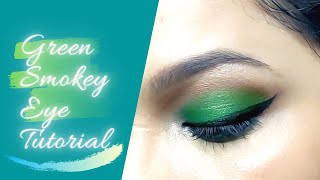 Green Smokey Eye Tutorial | Beginners | HastagwithMadhu