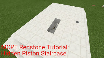 Minecraft Pocket Edition Redstone Tutorial: Hidden Piston Staircase (MCPE 1.0.5)