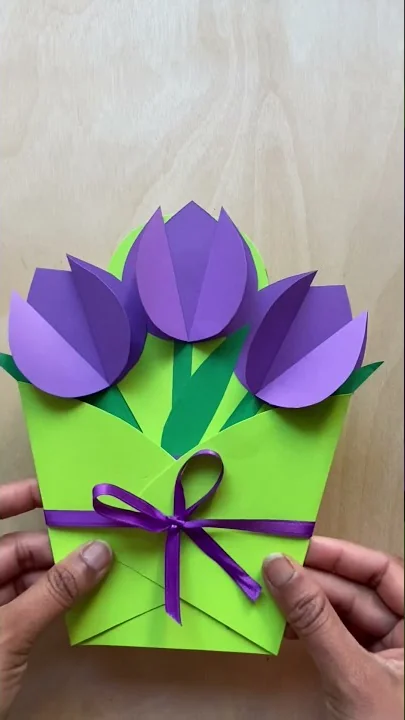 3D flower card for Mother’s day | DIY Card For Mom | #shorts
