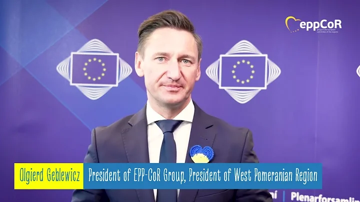 Olgierd Geblewicz, President of EPP-CoR Group abou...