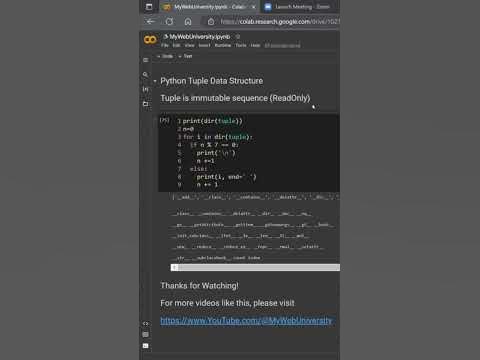 Python: tuple immutable (RO) sequence of elements vs list mutable (RW ...