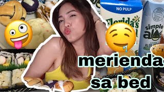 Merienda Mukbang sa Bed | Food Trip