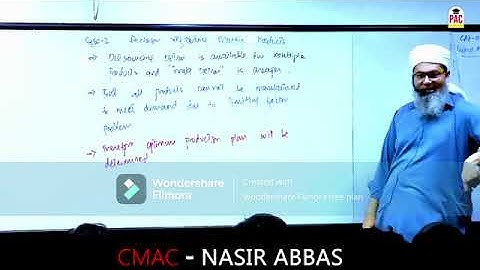 CAF 3   CMA   Lecture 101   Short Term Decision Making   Sir Nasir Abbas  Spring 24