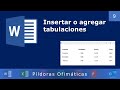 Insertar o agregar TABULACIONES en Word