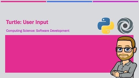 Software: Turtle 3 - User Input