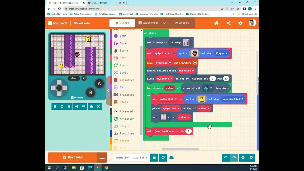Make code arcade make multiple questions update youtube