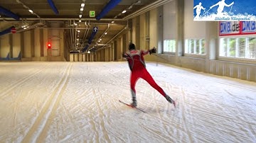 nordic skiing skating technique: V2 alternate left