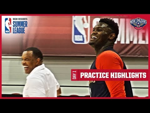 Gentry Tries to Swat Zion at the Pelicans' 1st Summer League Practice | Summer League Highlights