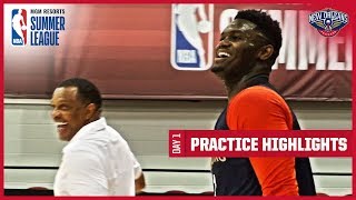 Gentry Tries to Swat Zion at the Pelicans' 1st Summer League Practice | Summer League Highlights