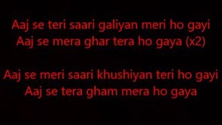 aaj se teri lyrics padman