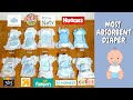 Ultimate Diapers Absorbency Test of Top 10 Brands including Pampers, & Huggies