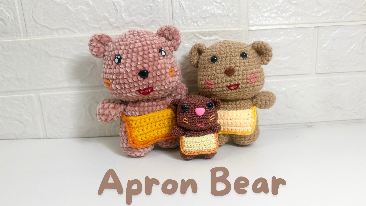 Auntie Nat’s Crochet - Apron Bear, For Beginners ( Part 2/5 - Body )
