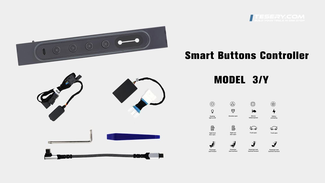 Quick Install Step: Tesla Physical Shortcut Buttons Console for Model 3 ...