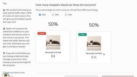 Shopify Price A/B Test App: Dexter