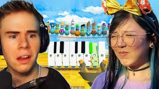 Lily Forces Blau to Play a Rhythm Game