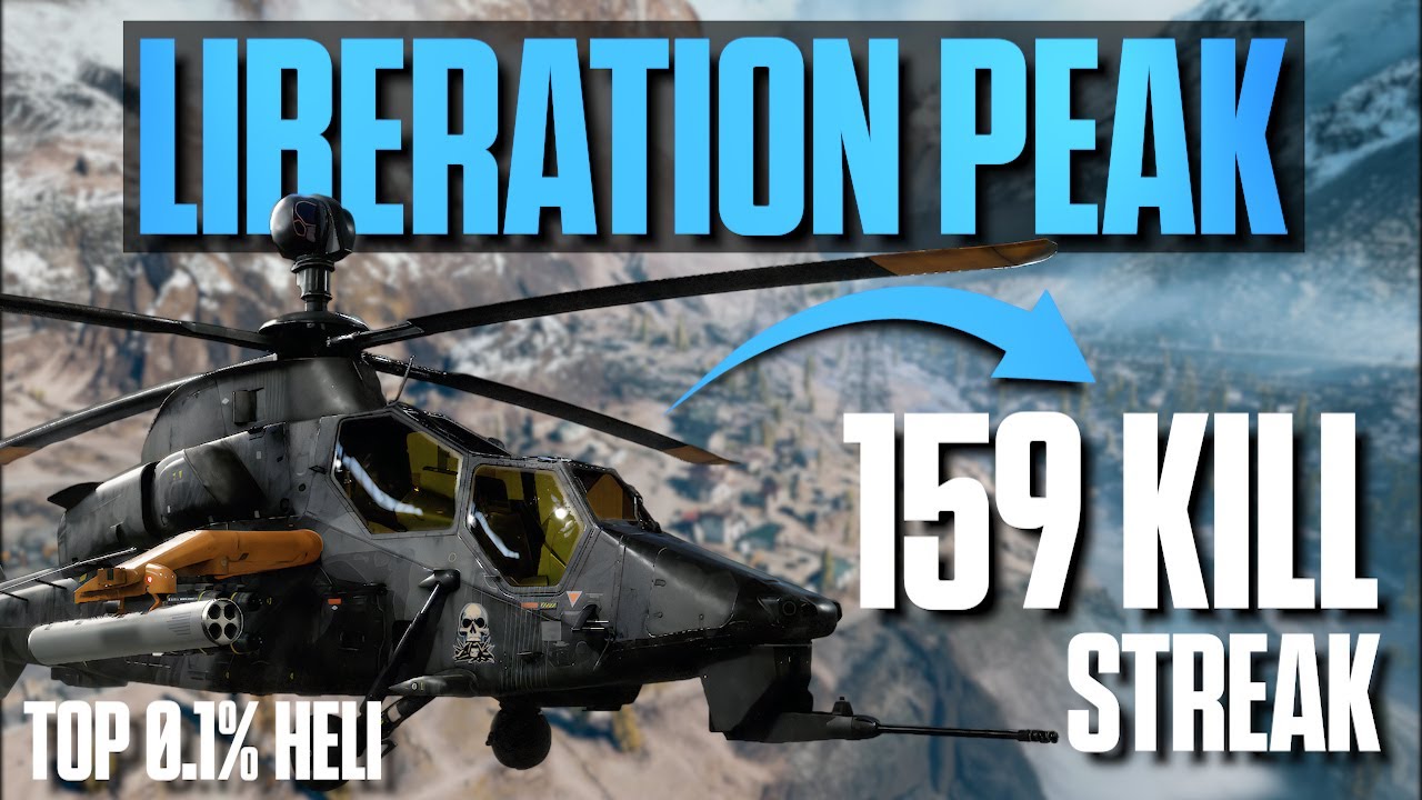 159 KILL STREAK Attack Helicopter in Liberation Peak | Battlefield 6