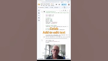 Google Colab - Tekst toevoegen of bewerken