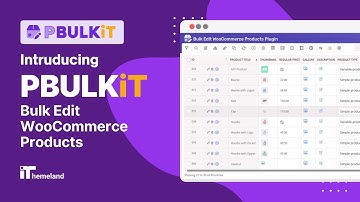PBULKiT - Bulk Edit WooCommerce Products