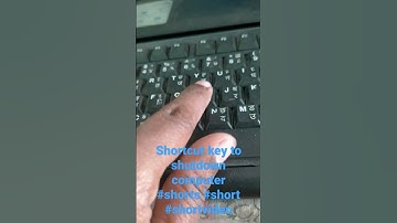 Shortcut key to shutdown computer