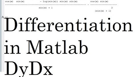 Matlab Tutorial Part 16: How to do Differentiation | Integration in matlab
