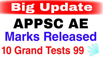 APPSC AE Marks Released Check Now| Congratulations| Group-4 10 Grand Tests -99/-