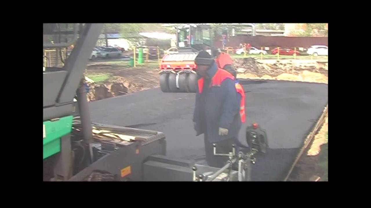 Останавливаем укладчик асфальта. - YouTube