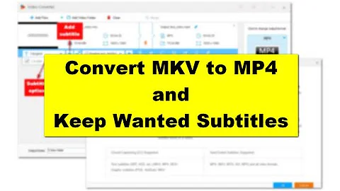 How to Convert MKV to MP4 and Keep Wanted Subtitles