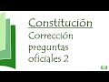 Corrección preguntas oficiales Constitución 2