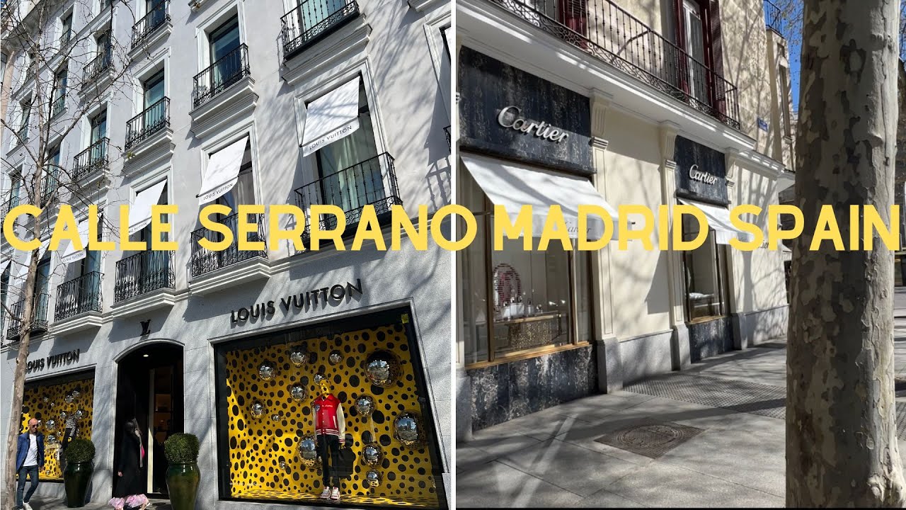 Calle Serrano Madrid Spain in Barrio de Salamanca (the most LUXURIOUS  street of Madrid u have to c) 