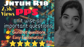 #pps #jntuh #r18 #important #questions #with #answers #all #units #programming #for #problemsolving