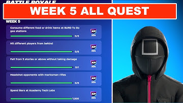 WEEK 5 ALL QUESTS LOCATIONS Fortnite