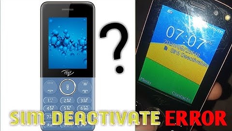 itel keypad mobile Sim deactivate error how to fix it || MR Ravi Technical