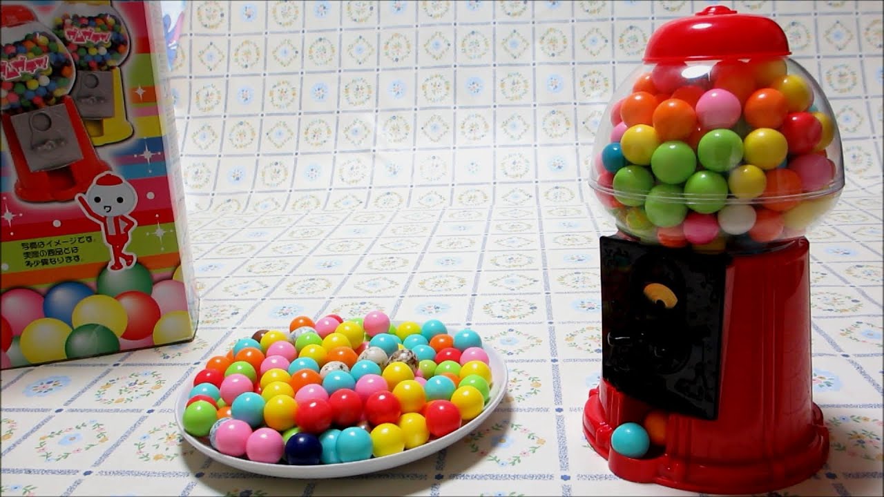 ガム ガチャガチャ Gumball Machine ガムボールマシーン Gum Candy Machine Youtube